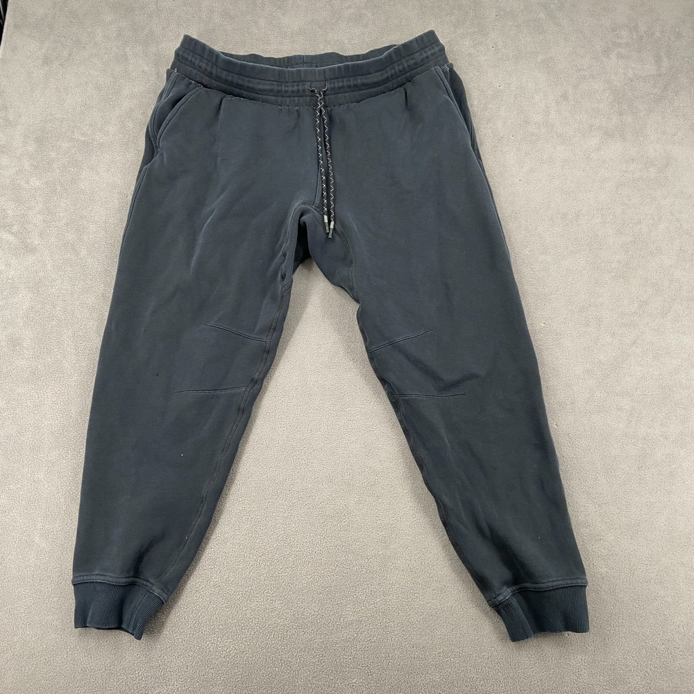 Fabletics Jogger Pants Mens Sz S Black Athletic Gym Training Workout Drawstring